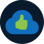 thumbs up in cloud