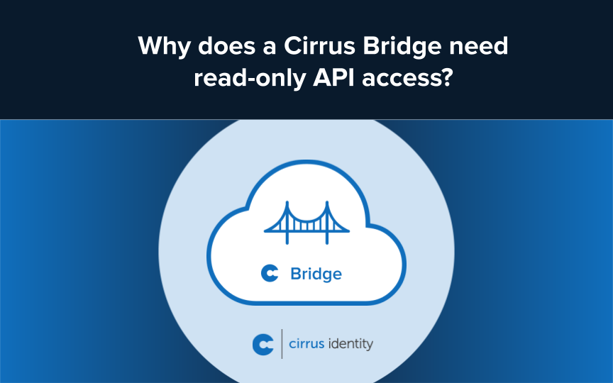Why does a Cirrus Bridge need read-only API access?
