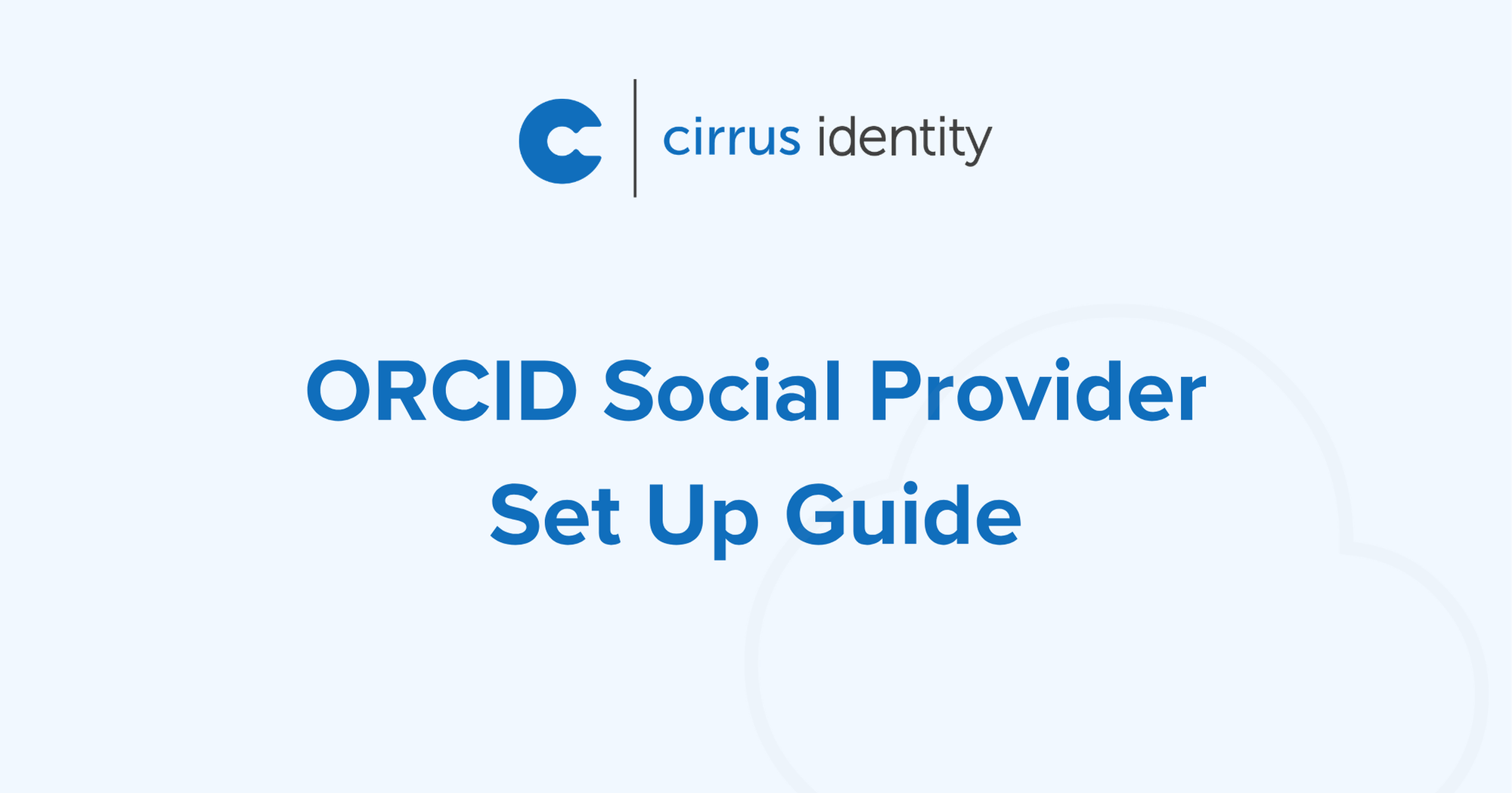 ORCID Social Provider Set Up Guide