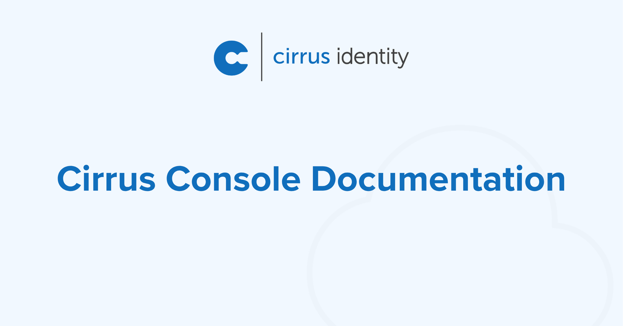 Cirrus Console Documentation