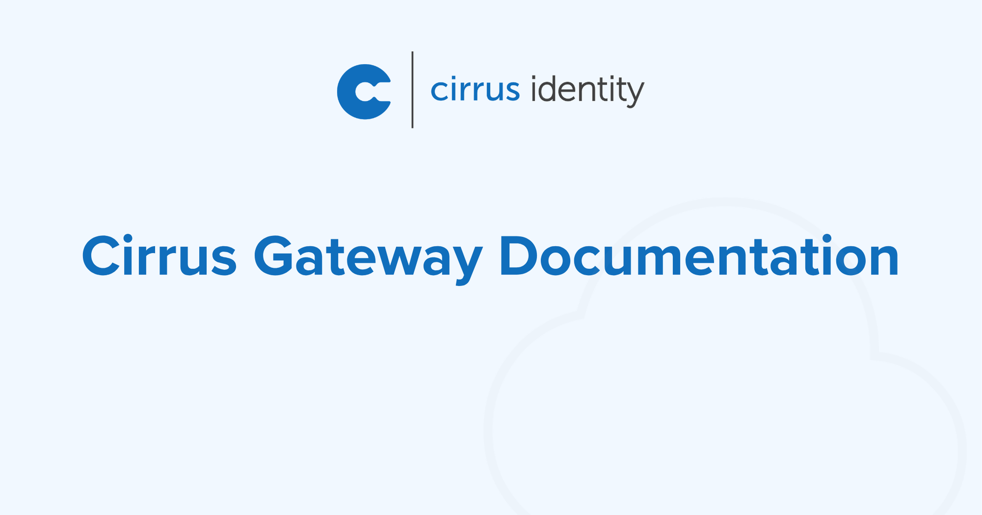 Cirrus Gateway Documentation