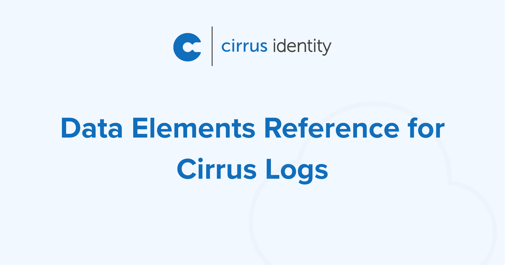 Data Elements Reference for Cirrus Logs