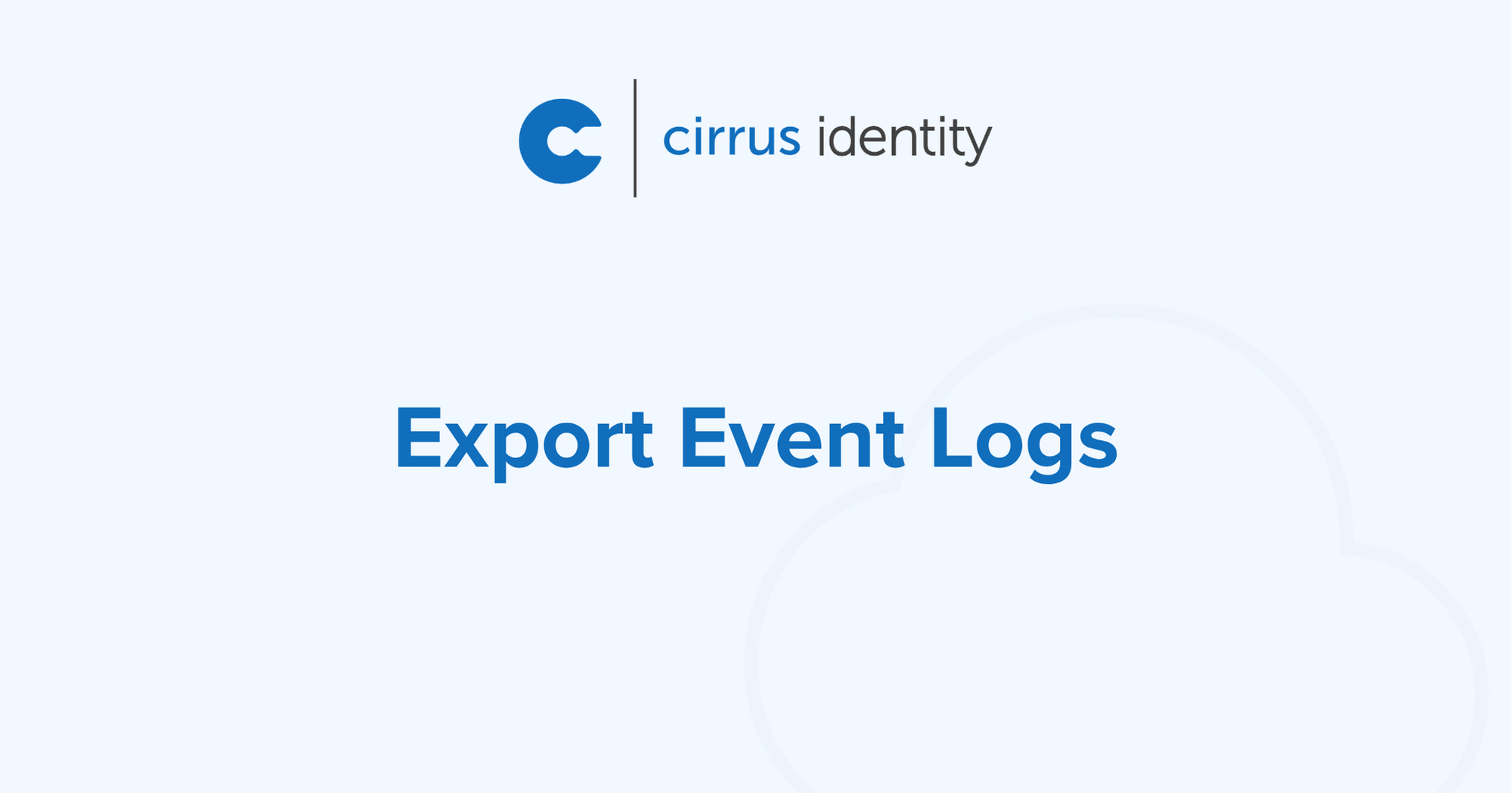 Export Event Logs